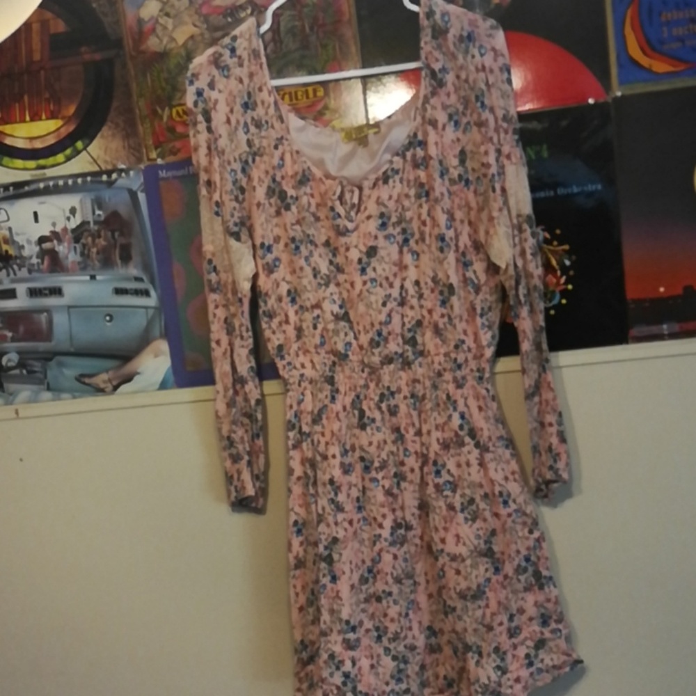 Long Sleeve Pink Dress